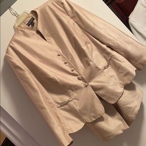 22W John Meyer Gold 20pc Skirt Suit EUC
